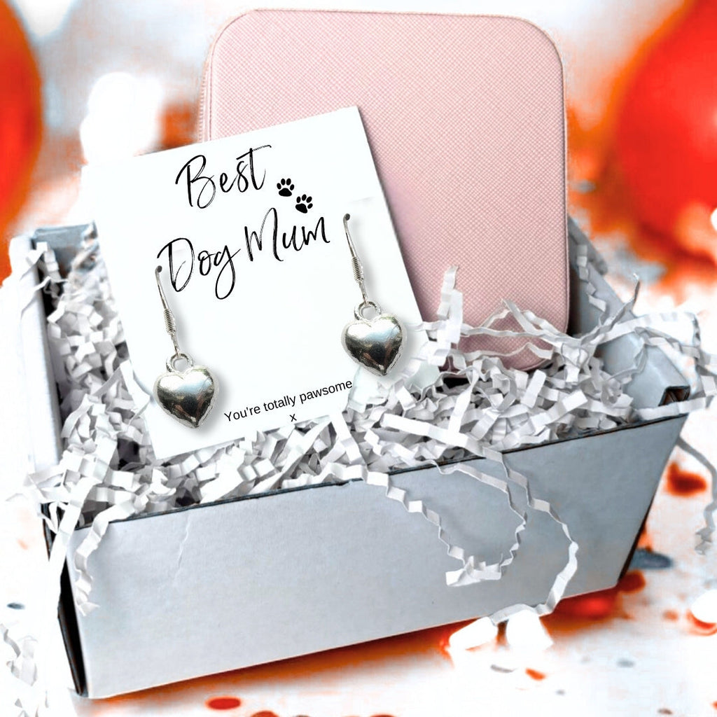 Best Dog Mum Earrings & Jewellery Box Gift