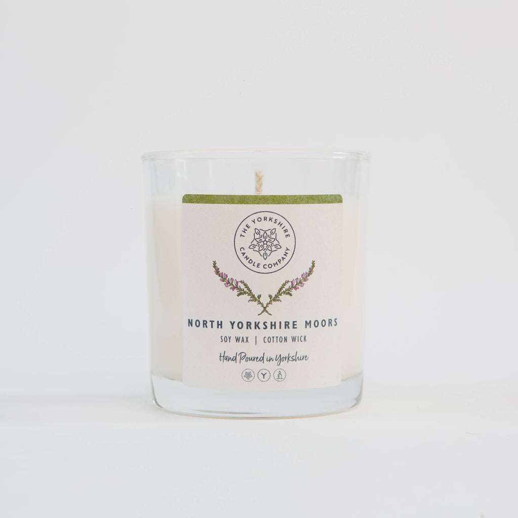 North Yorkshire Moors Glass Tumbler | Scented Candle Soy Wax