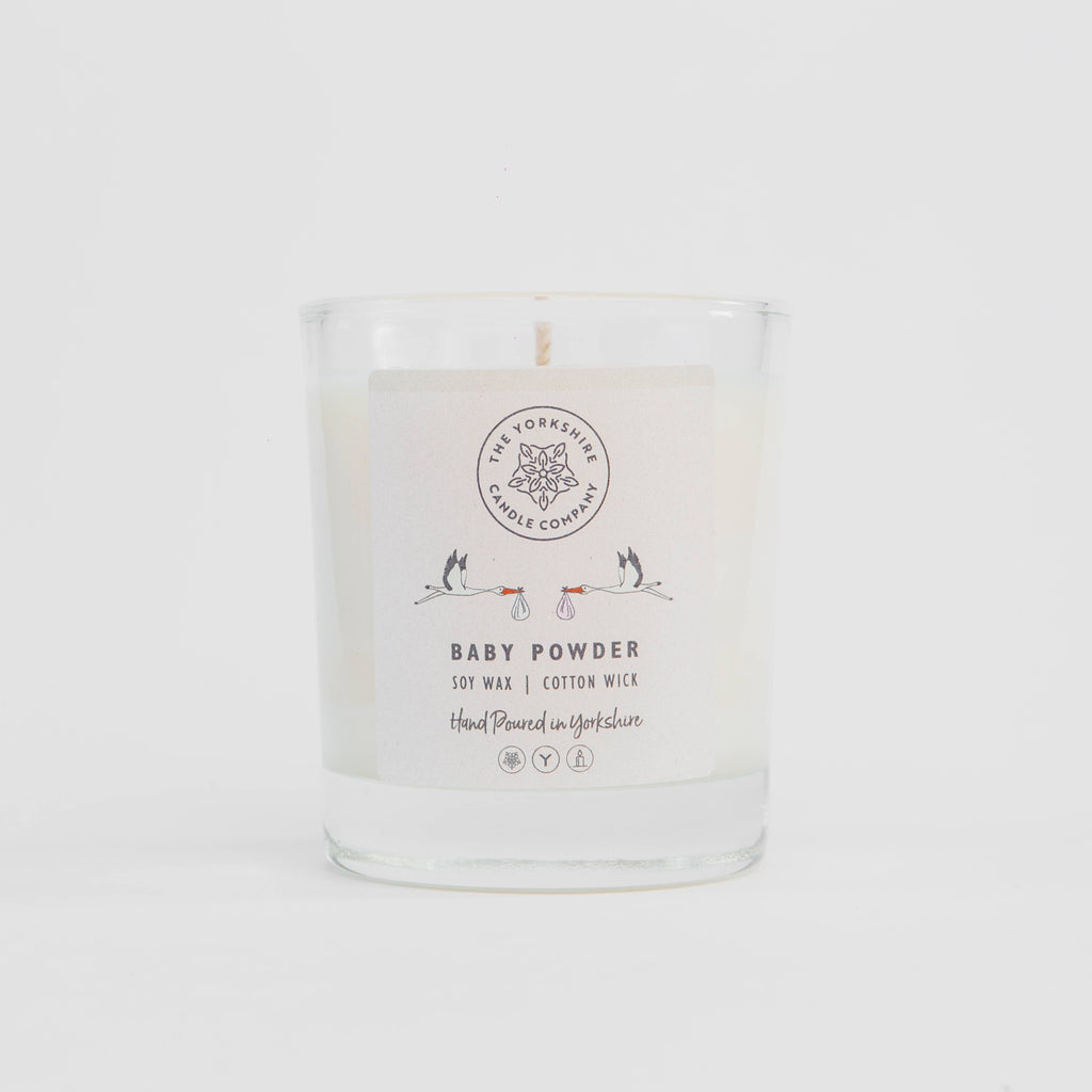 Baby Powder Glass Tumbler | Scented Candle | Soy Wax