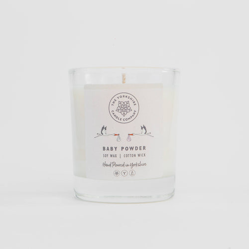 Baby Powder Glass Tumbler | Scented Candle | Soy Wax