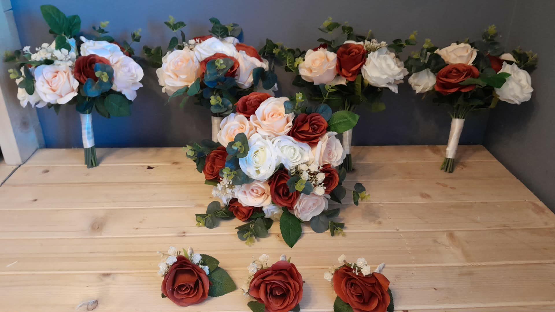 SEREN bouquet with eucalyptus foliage