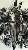Jack Skellington Halloween wreath full view