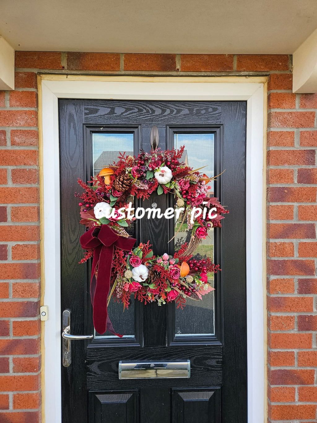 Burgundy Harvest Autumn Wreath