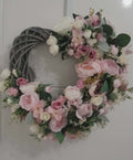 Chunky Wicker Heart - Vintage Pink