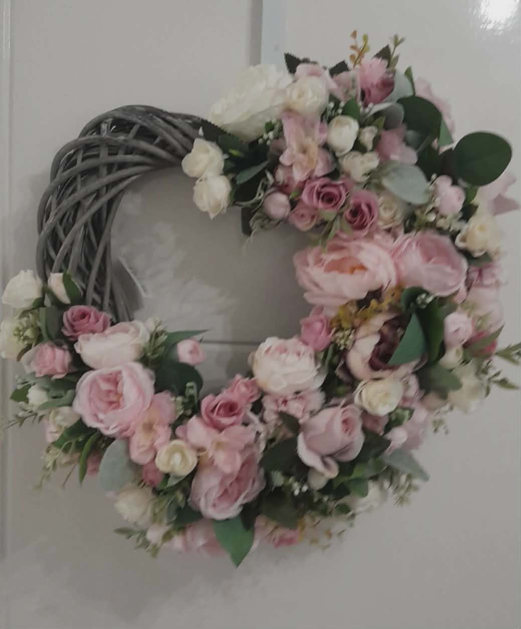 Chunky Wicker Heart - Vintage Pink