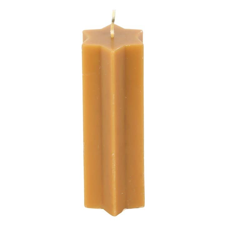 Gold Starry Night Star Shaped Pillar Candle
