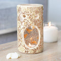 Gold Pillar Crackle Glass Oil Burner and Wax Warmer