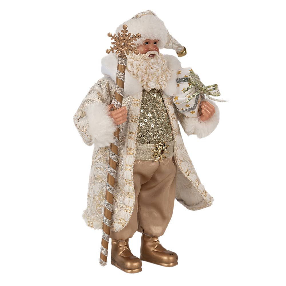 65593 Christmas Decoration Figurine Santa Claus 27 cm Gold