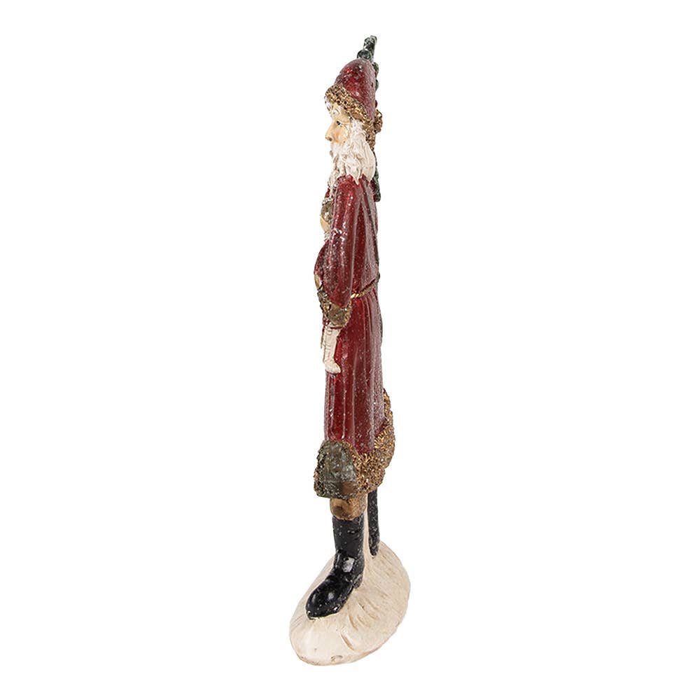 6PR4925 Figurine Santa Claus 9x4x23 cm Red Polyresin