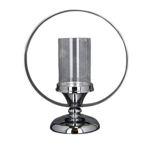 Stainless Steel Candle Holder Silver 35cm 1PK