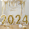 Gold 2024 New Year's Balloon Mosaic