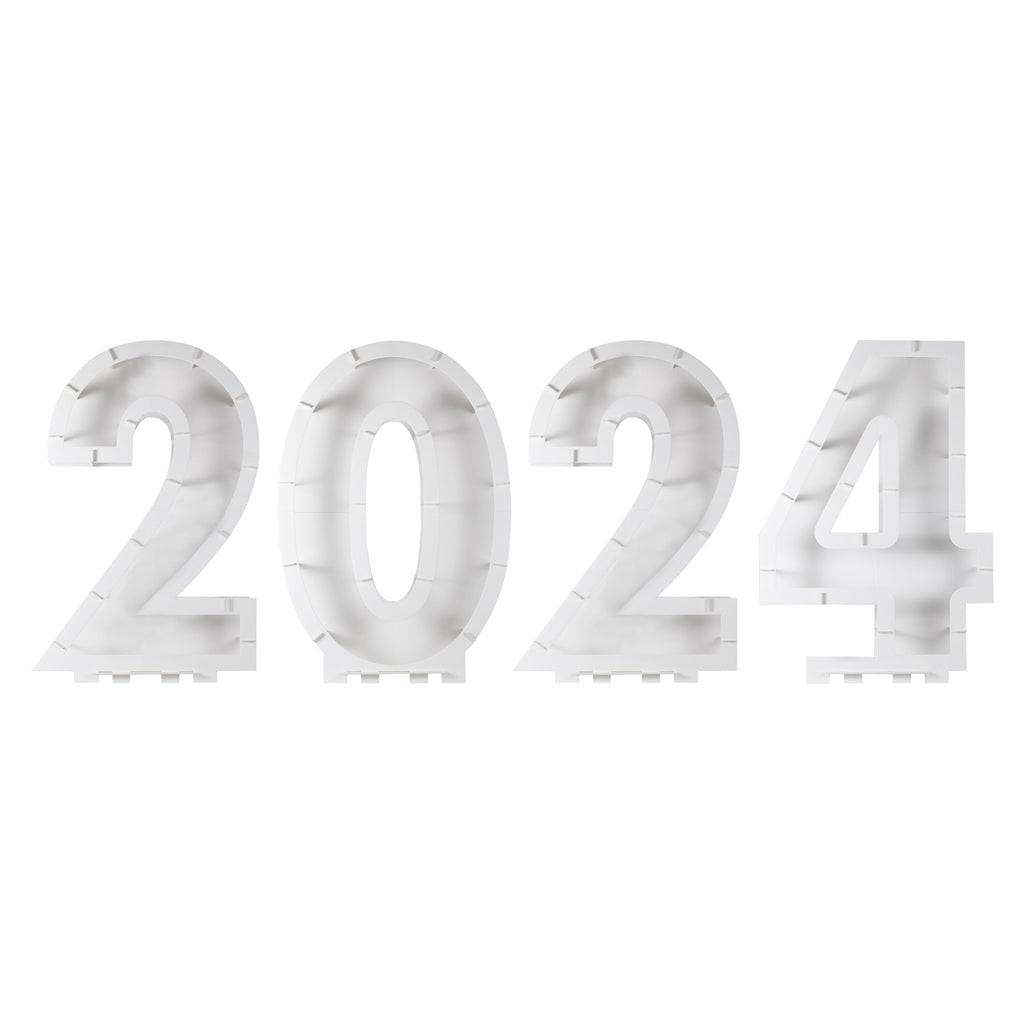 Gold 2024 New Year's Balloon Mosaic