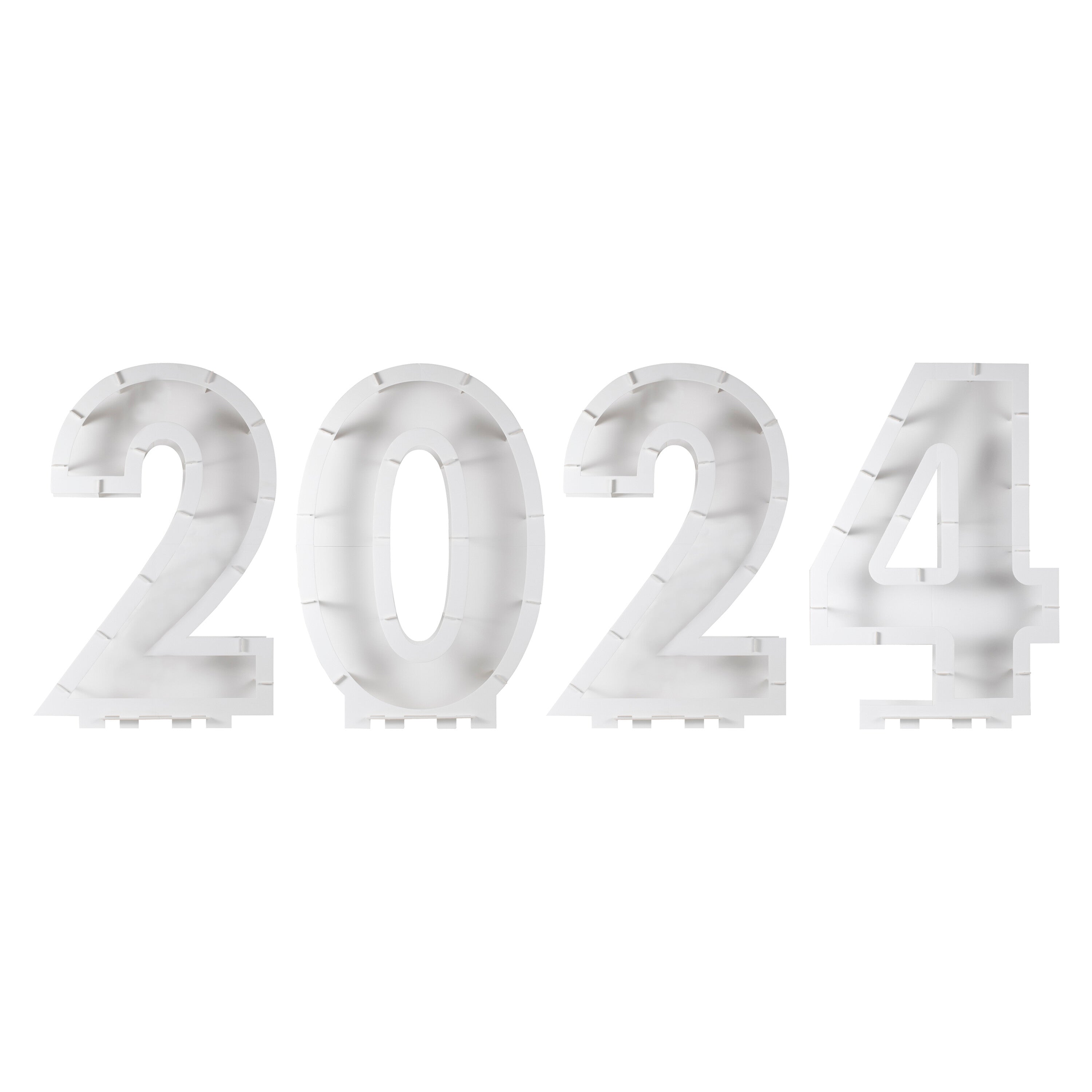 Gold 2024 New Year's Balloon Mosaic