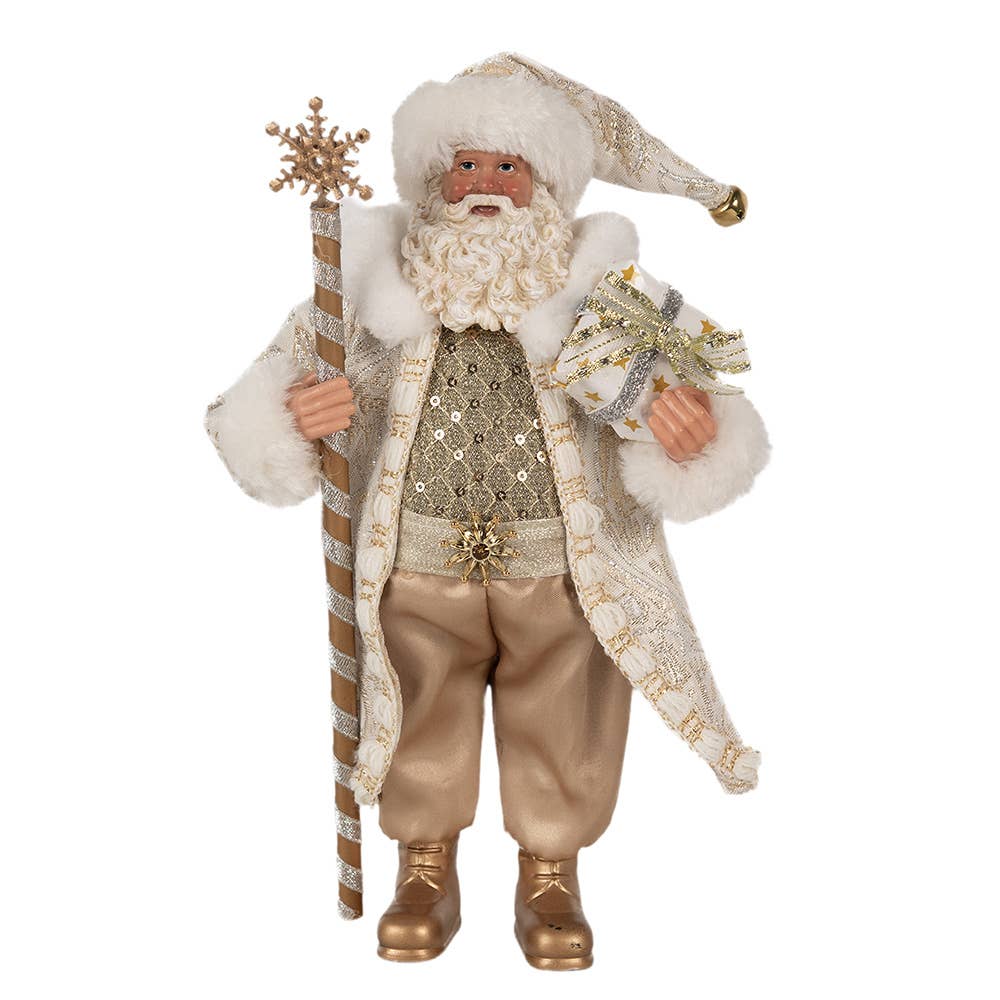 65593 Christmas Decoration Figurine Santa Claus 27 cm Gold