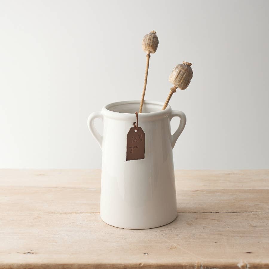 For You White Vase, 18cm