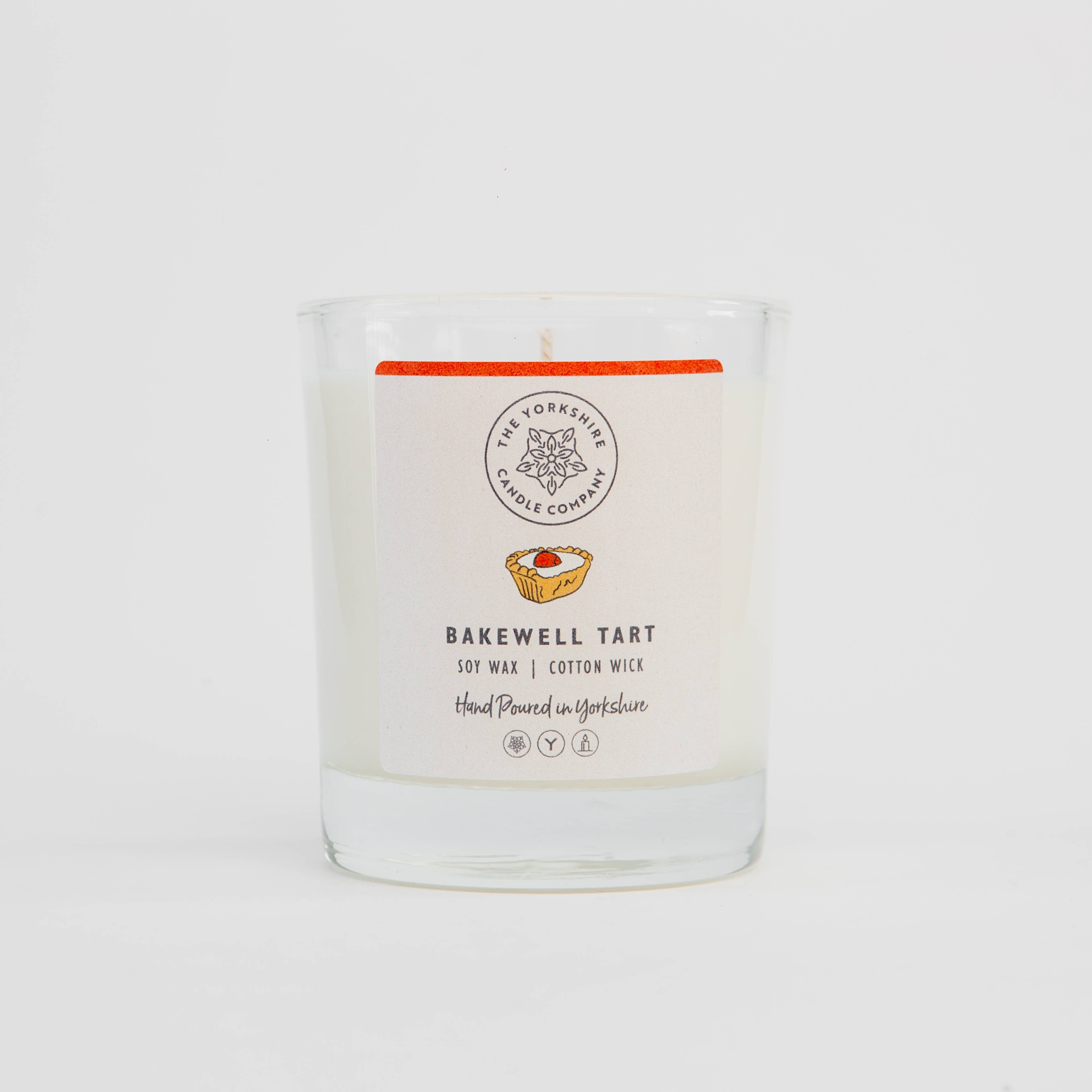 Bakewell Tart Glass Tumbler  | Scented Candle | Soy Wax