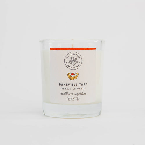 Bakewell Tart Glass Tumbler  | Scented Candle | Soy Wax