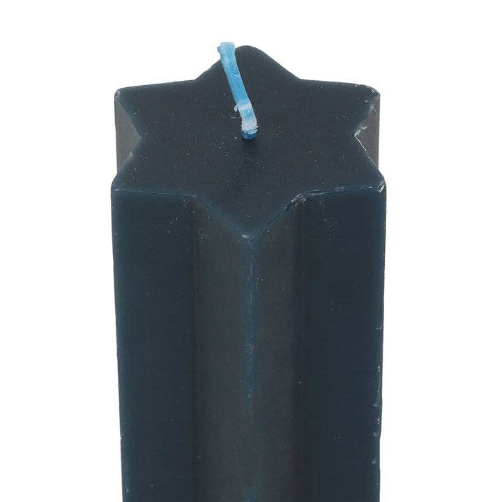 Navy Starry Night Star Shaped Pillar Candle