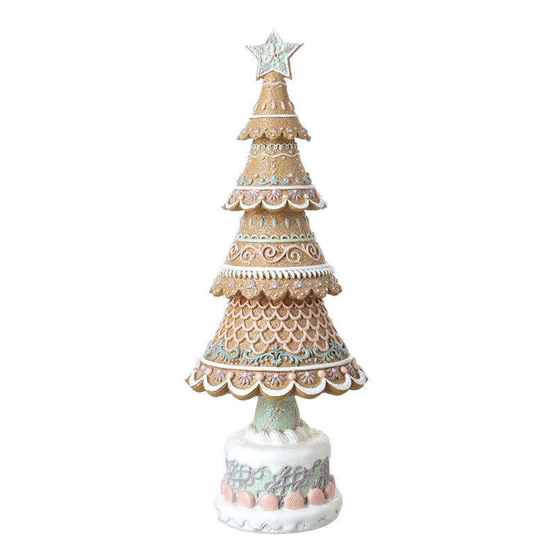 RESIN GINGERBREAD CHRISTMAS TREE LRG