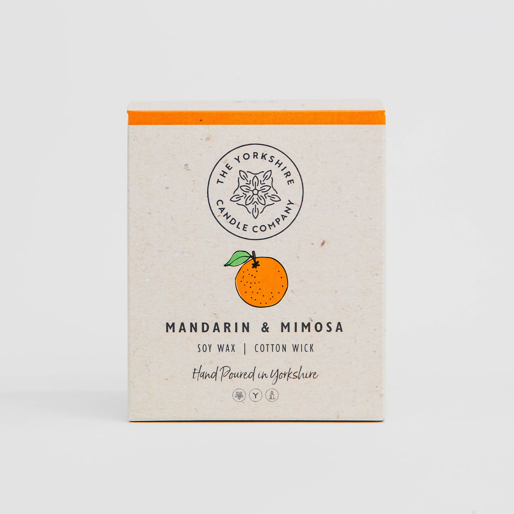 Mandarin & Mimosa  Glass Tumbler | Scented Candle | Soy Wax