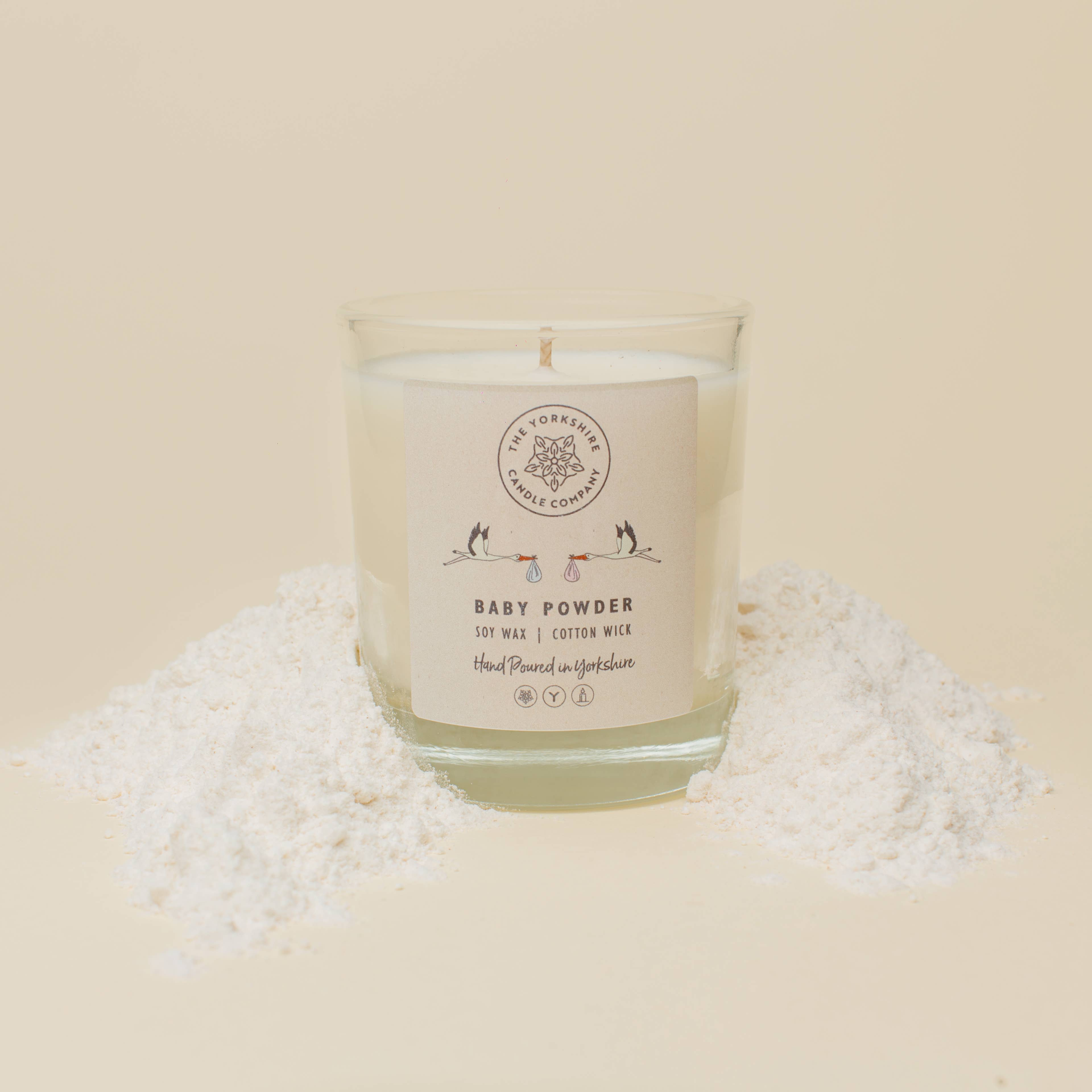 Baby Powder Glass Tumbler | Scented Candle | Soy Wax