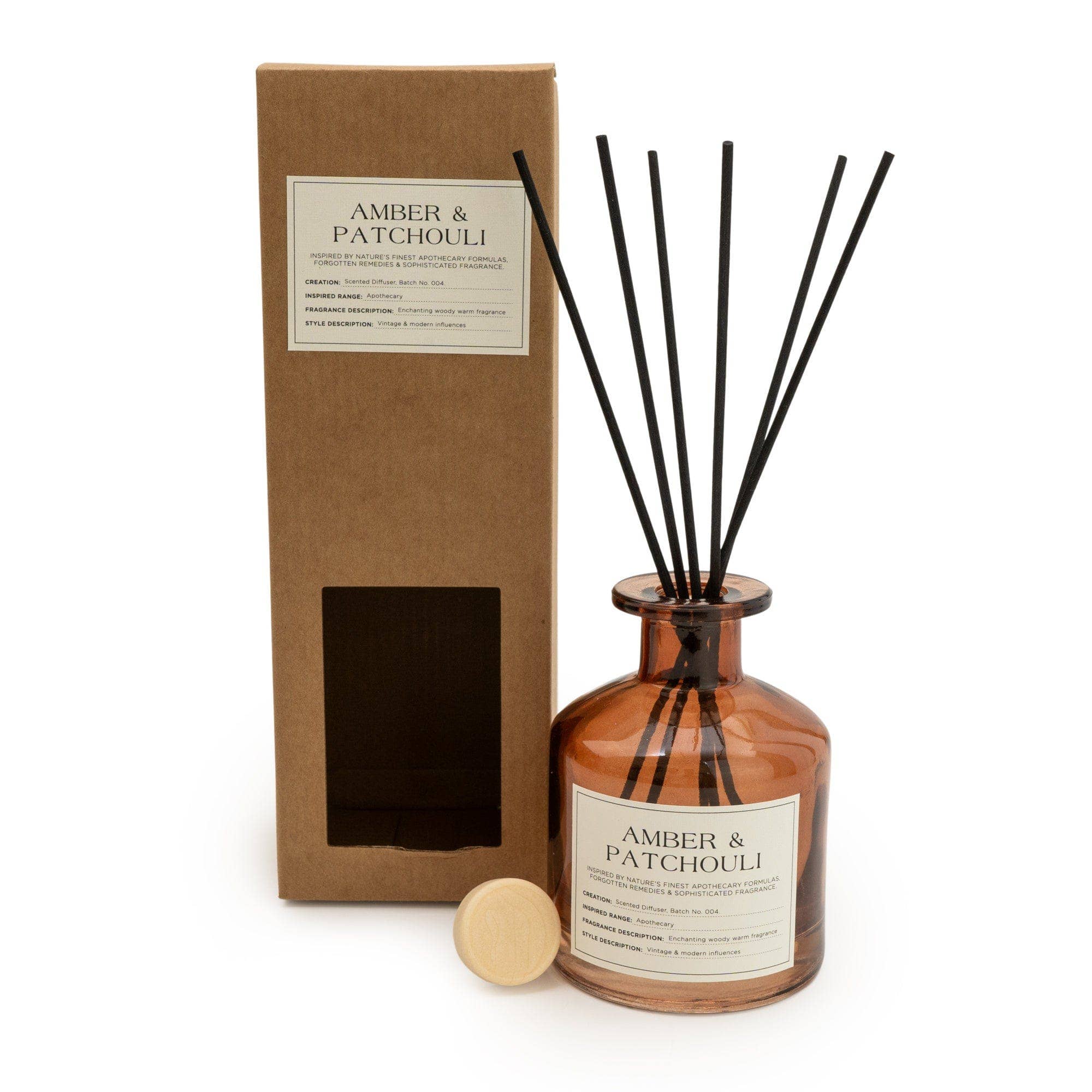 250ML Reed Diffuser Amber & Patchouli 6PK
