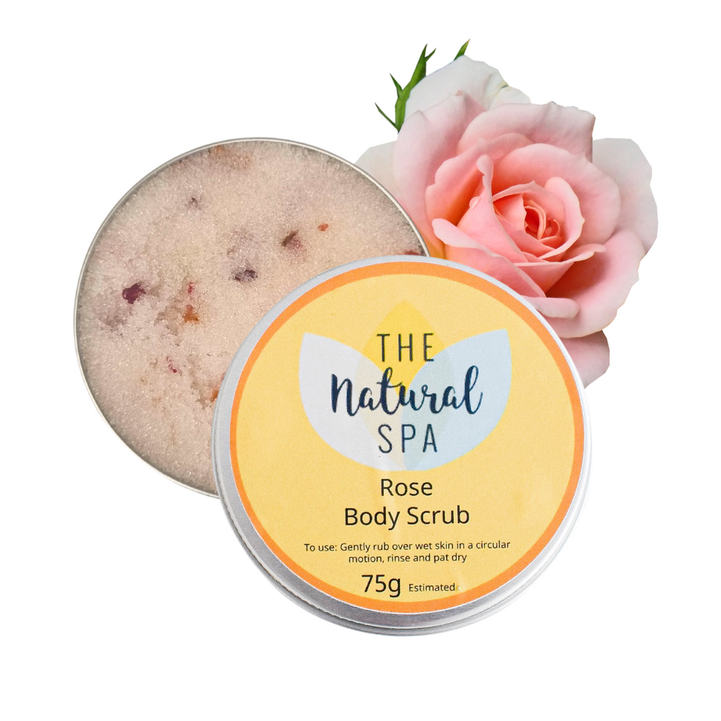 Rose Sugar Scrub | Natural Exfoliating Body Scrub for Smooth, Glowing Skin | Vegan, Plastic-Free Skincare | 3 Size Options