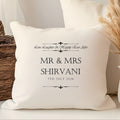 Personalised Love Laughter Wedding Cushion