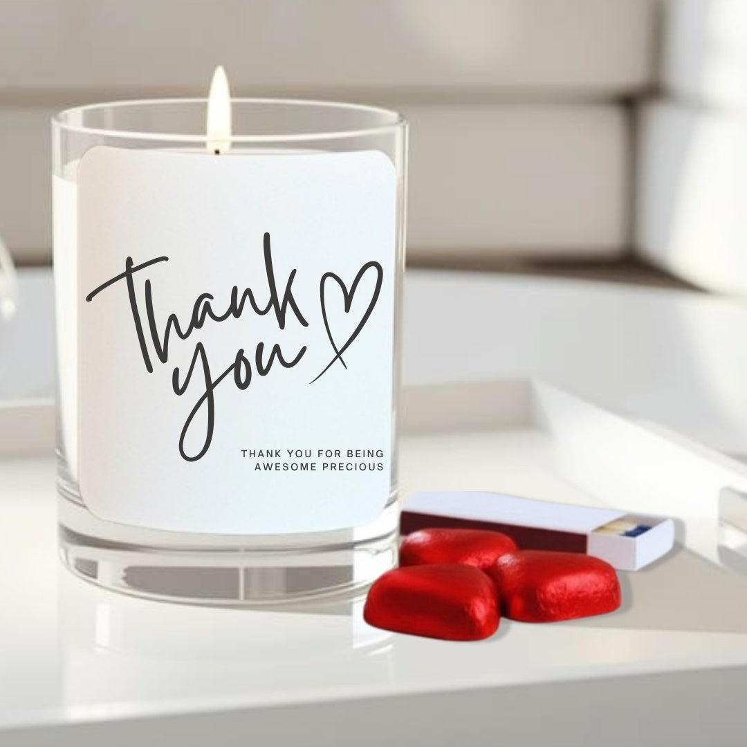 Personalised 'Thank You' Candle Gift Set | Keepsake for Friend, Family