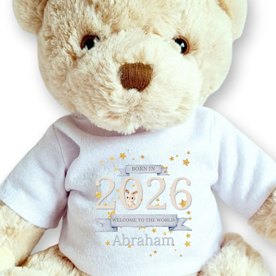 Personalised Luxury Teddy | Welcome to the World 2026 T-Shirt