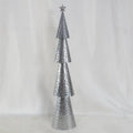 Silver Tin Christmas Tree 50cm