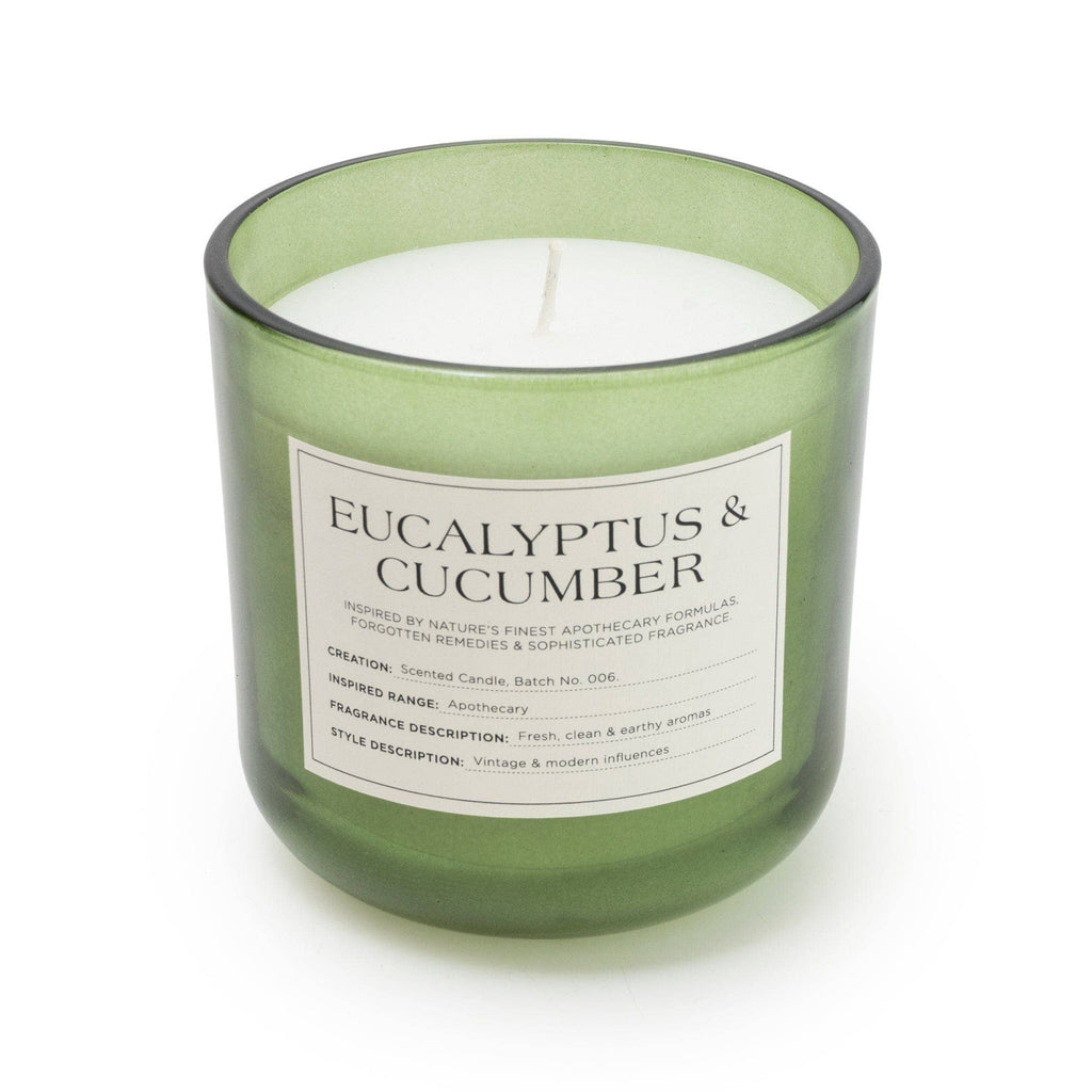 Mittelgroßes Glasgefäß mit Korkdeckel Eukalyptus & Gurke 6 St.