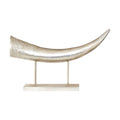 Boho Large Silver Horn Ornament