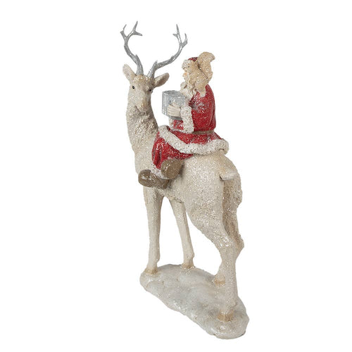 6PR3955 Figurine Santa Claus 31 cm Red White Polyresin