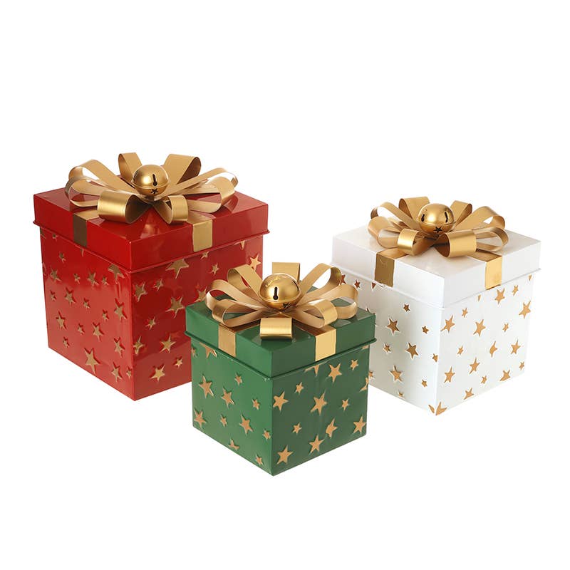 METAL CHRISTMAS PRESENTS SET