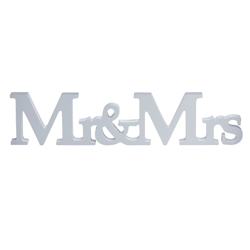 Mr & Mrs Freestanding Wooden Sign - Vintage Affair- 5 Inner Pack