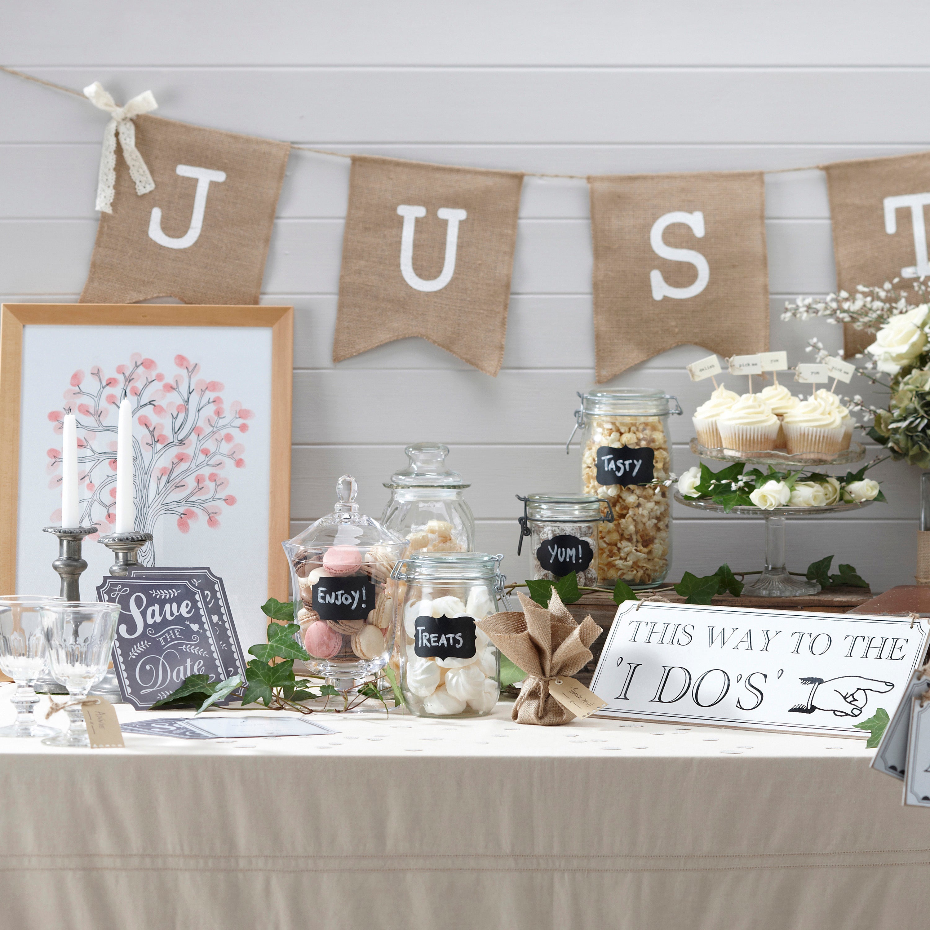 White Paper Flower Garland