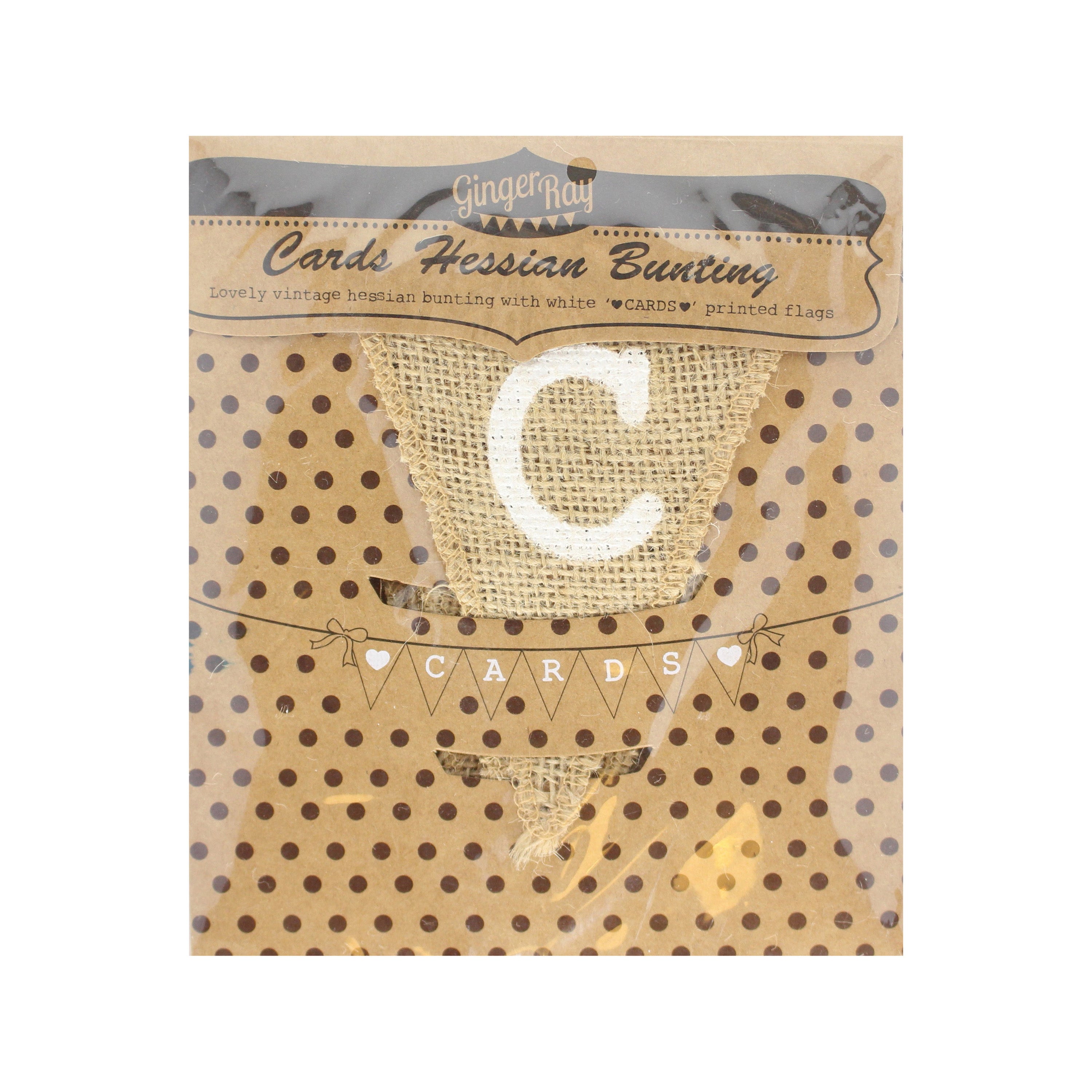 Cards Hessian Burlap Bunting - Vintage Affair- 5 Inner Pack