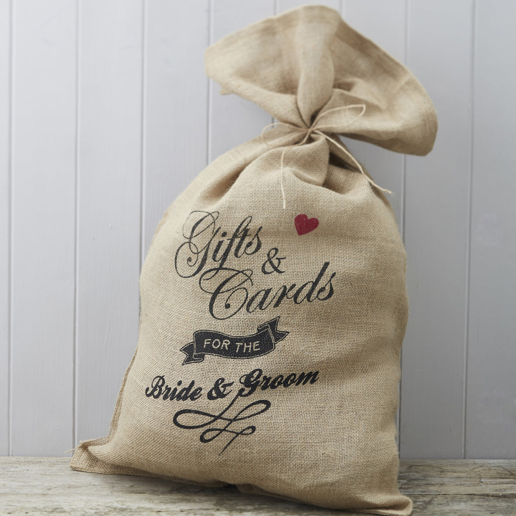 Hessian Burlap Cards Wedding Sack - Vintage Affair