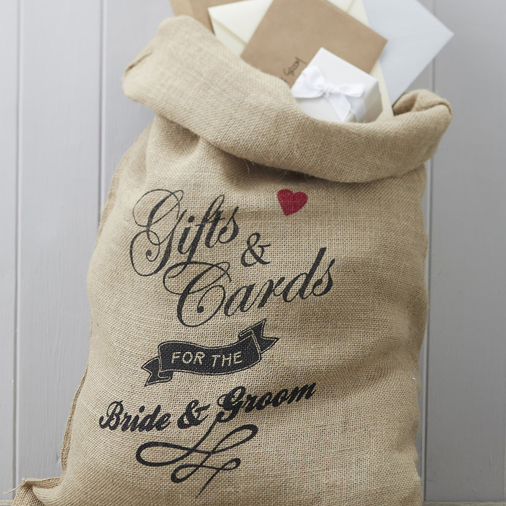 Hessian Burlap Cards Wedding Sack - Vintage Affair