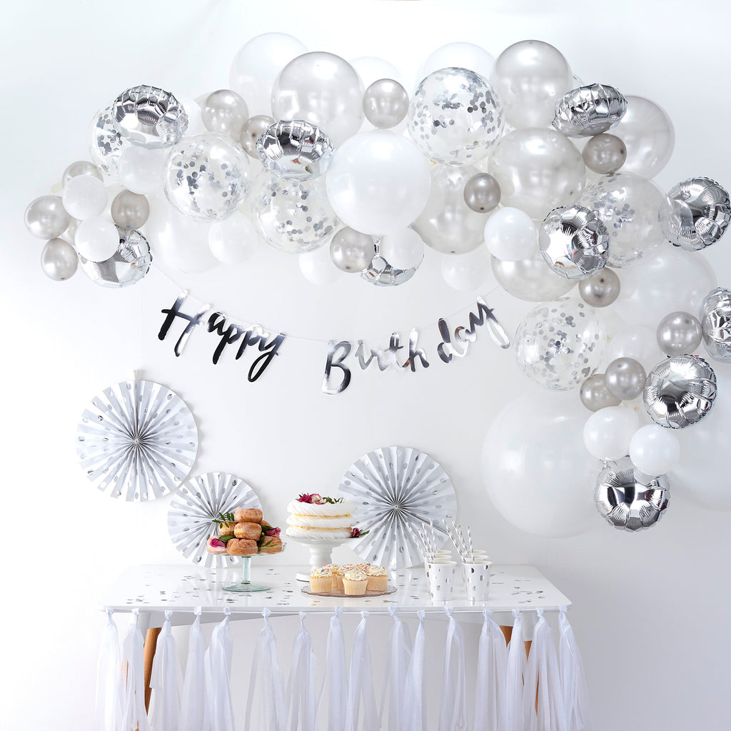 Silver Balloon Arch Kit- 5 Inner Pack