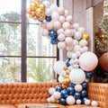 Luxe Marmor, Marineblau & Gold Chrom Ballonbogen-Set – 5 Innenpackung