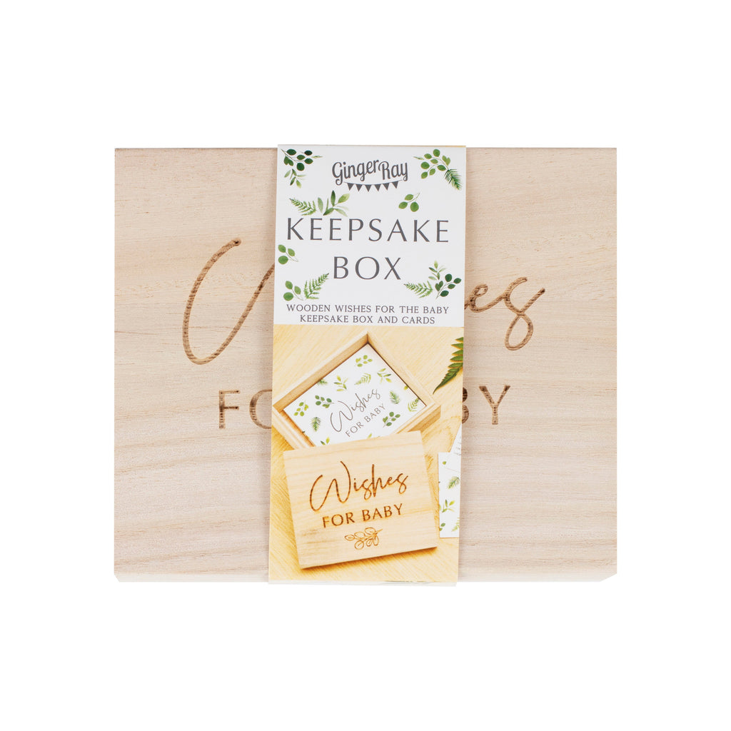 Botanical Baby Shower Advice Cards and Keepsake Box