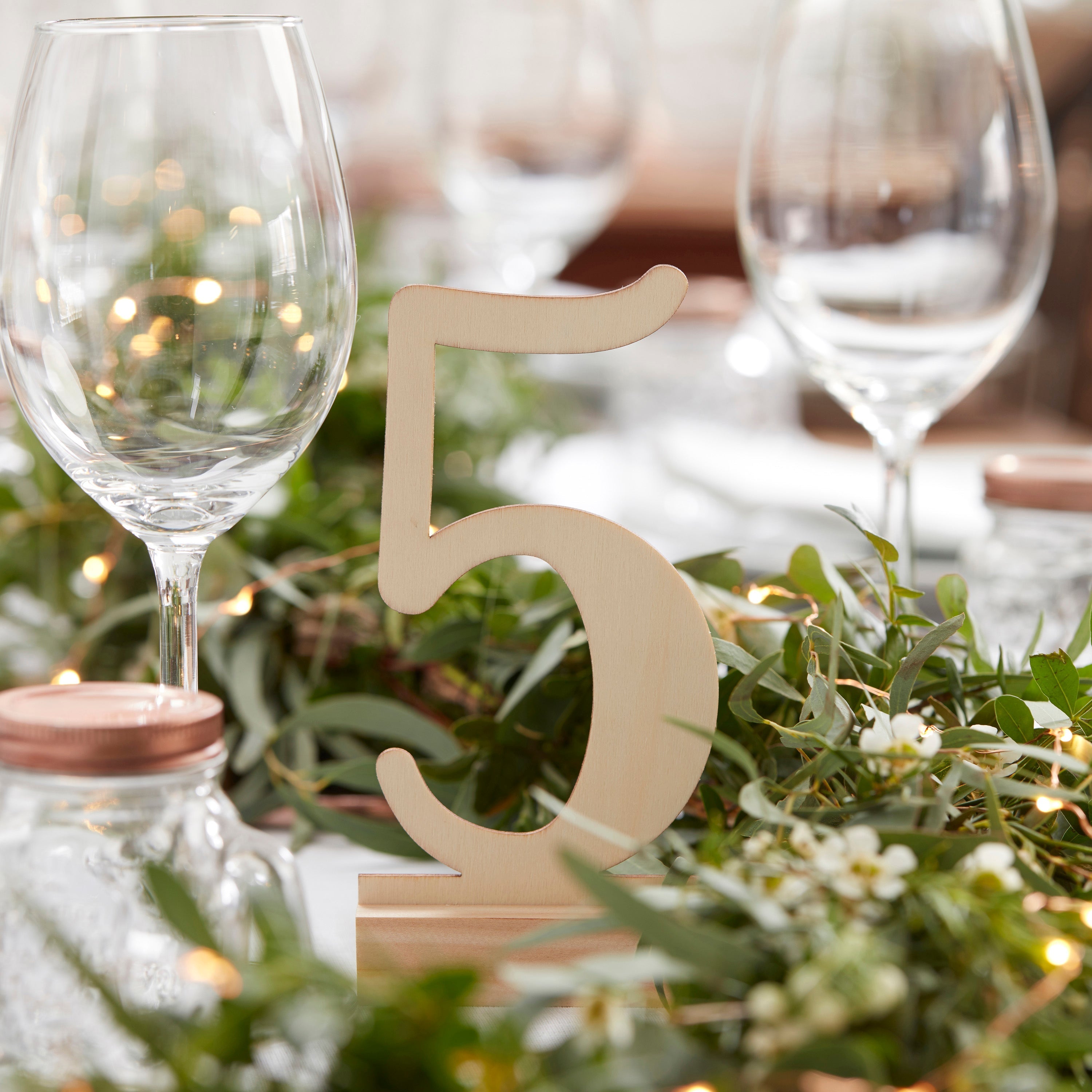 Wooden Wedding Table Numbers 1 - 12- 5 Inner Pack