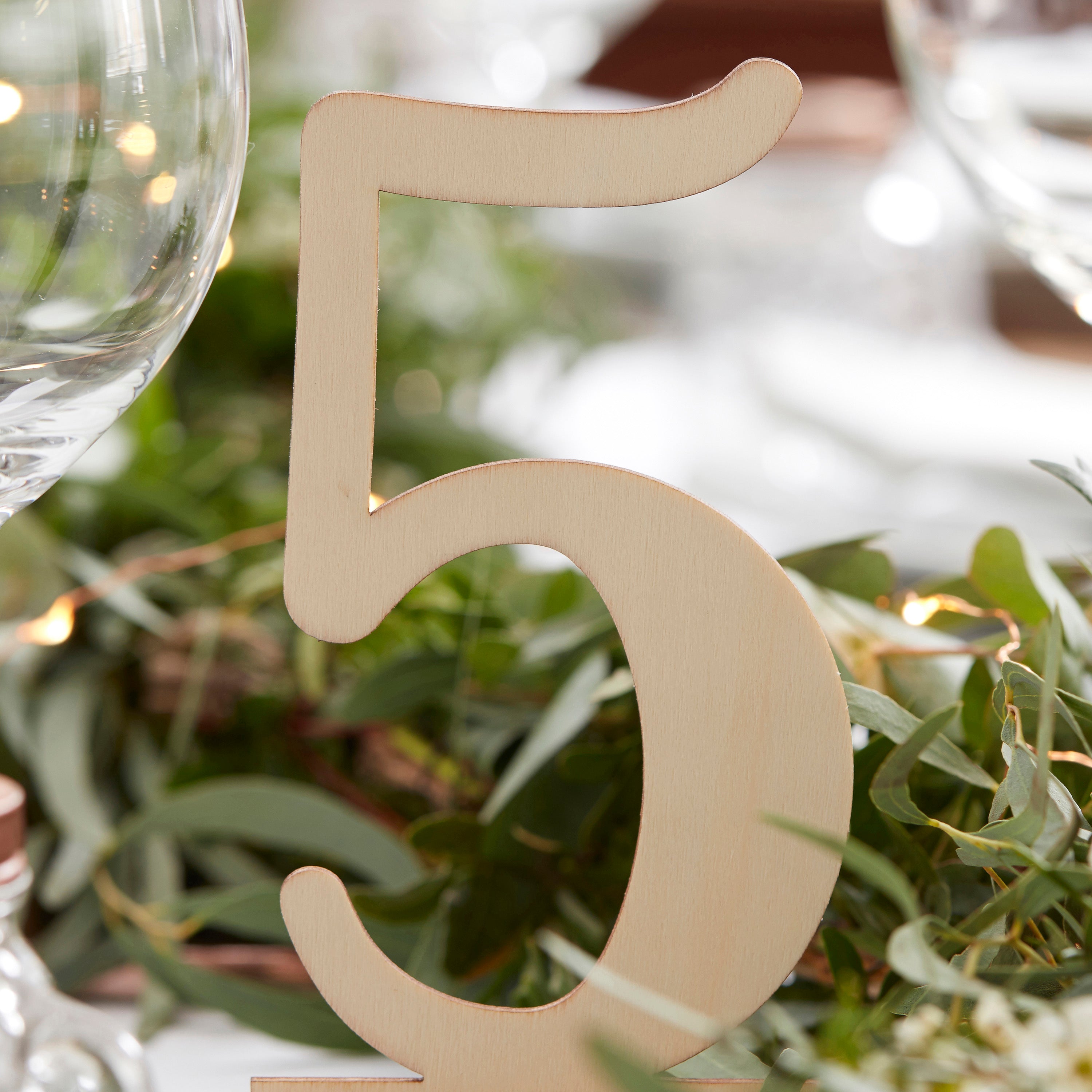 Wooden Wedding Table Numbers 1 - 12- 5 Inner Pack