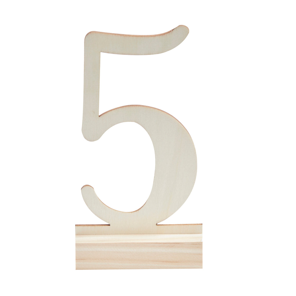 Wooden Wedding Table Numbers 1 - 12- 5 Inner Pack