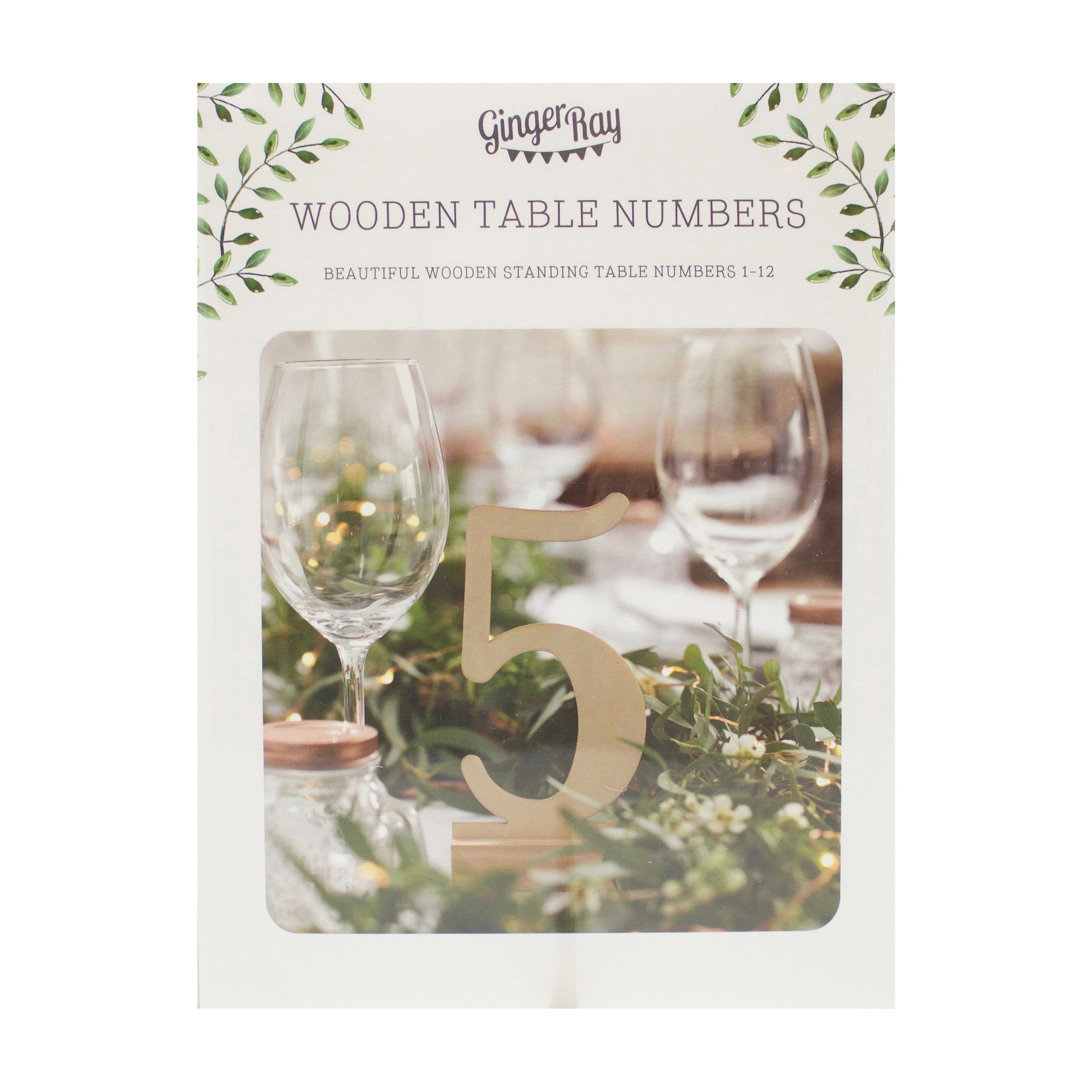 Wooden Wedding Table Numbers 1 - 12- 5 Inner Pack