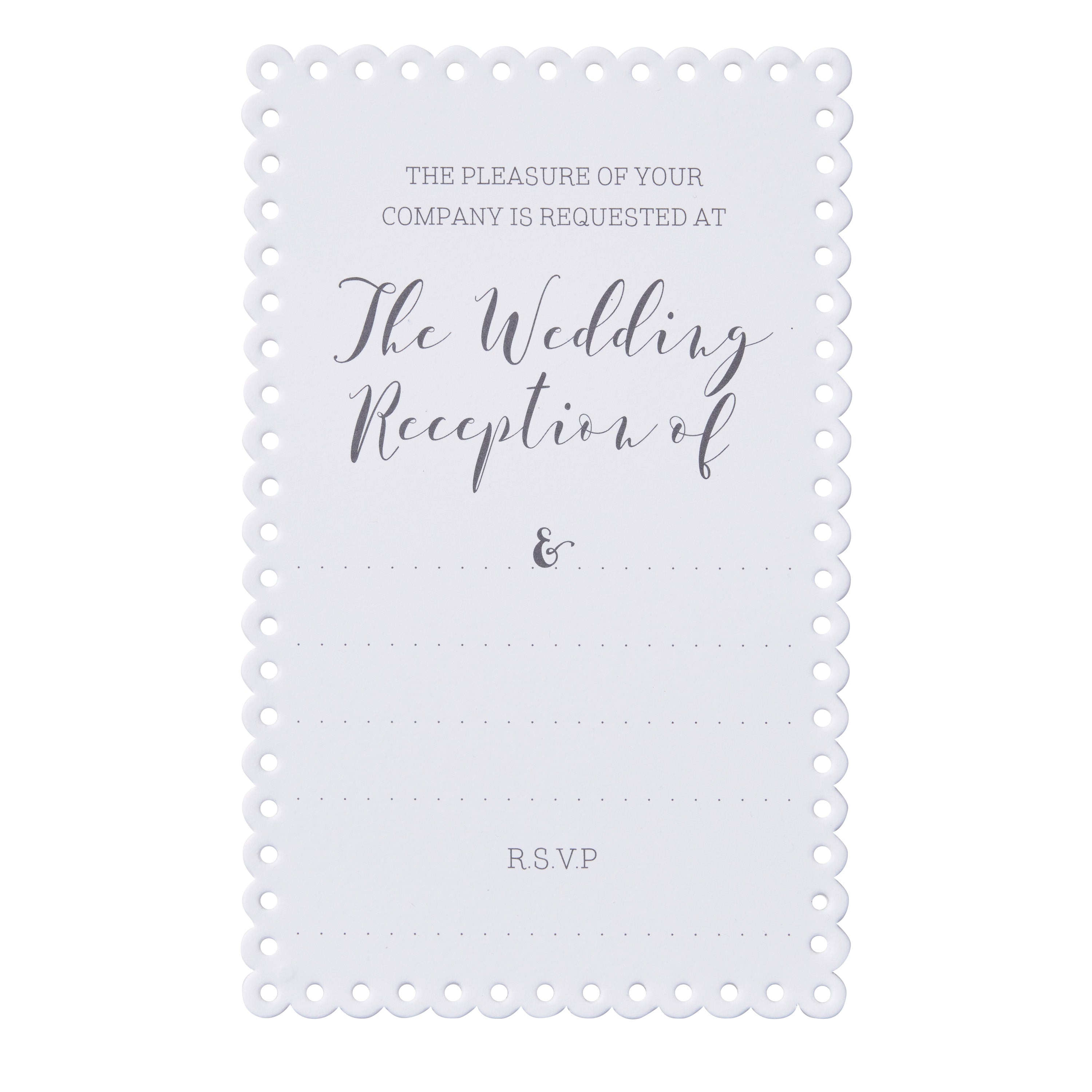 Scalloped Evening Invitations - Beautiful Botanics