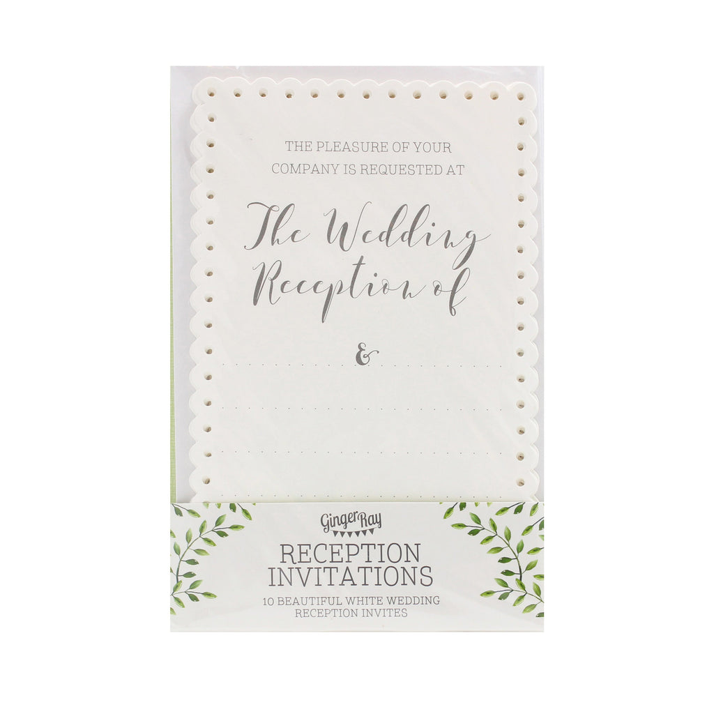 Scalloped Evening Invitations - Beautiful Botanics