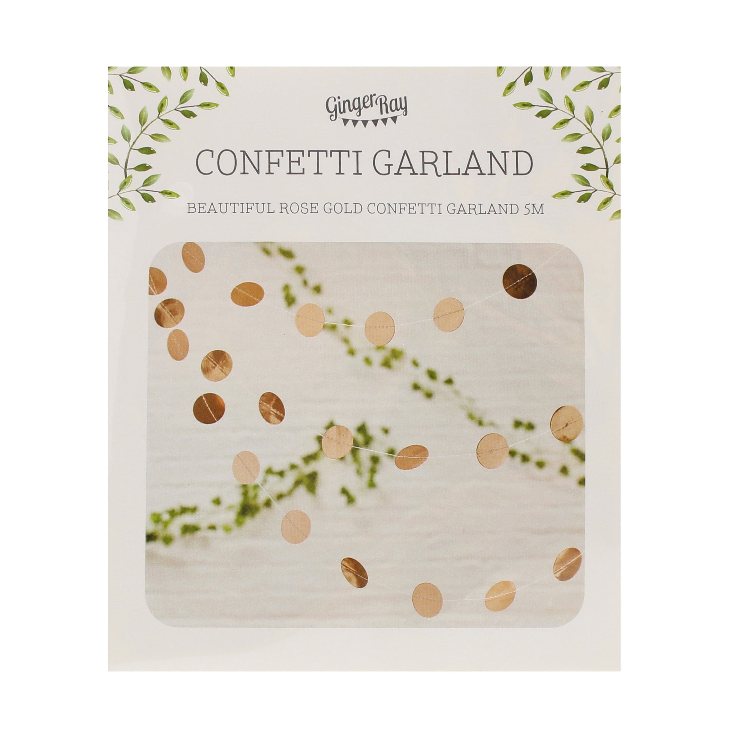 Circle Rose Gold Party Bunting- 10 Inner Pack